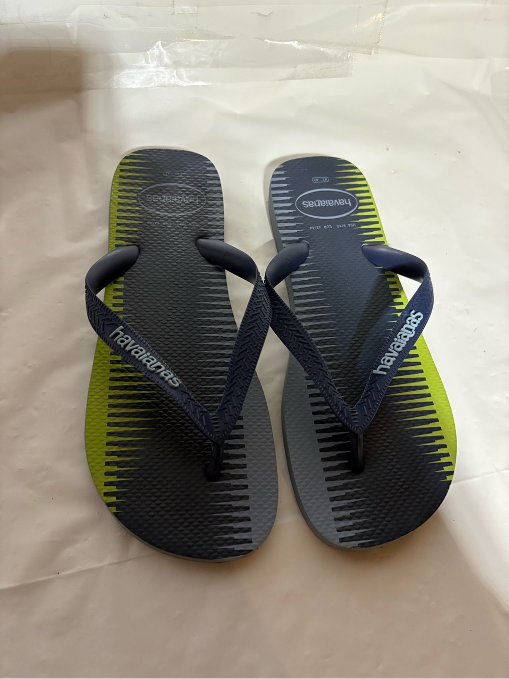 Havaianas Navy and Lime Gradient Women's Flip Sandals